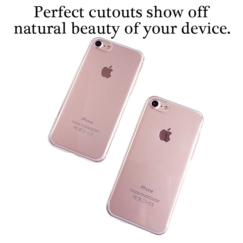 Onepicebest Floral Case Clear Design Thin TPU Bumper Soft Clear Slim Transparent Cover Shock Absorption Scratch Resistant Protective Case for Girl Apple iPhone 7 (Pink Flower Tree)