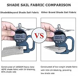 Shade&Beyond 5'x5' Sun Shade Sail Canopy Square, UV