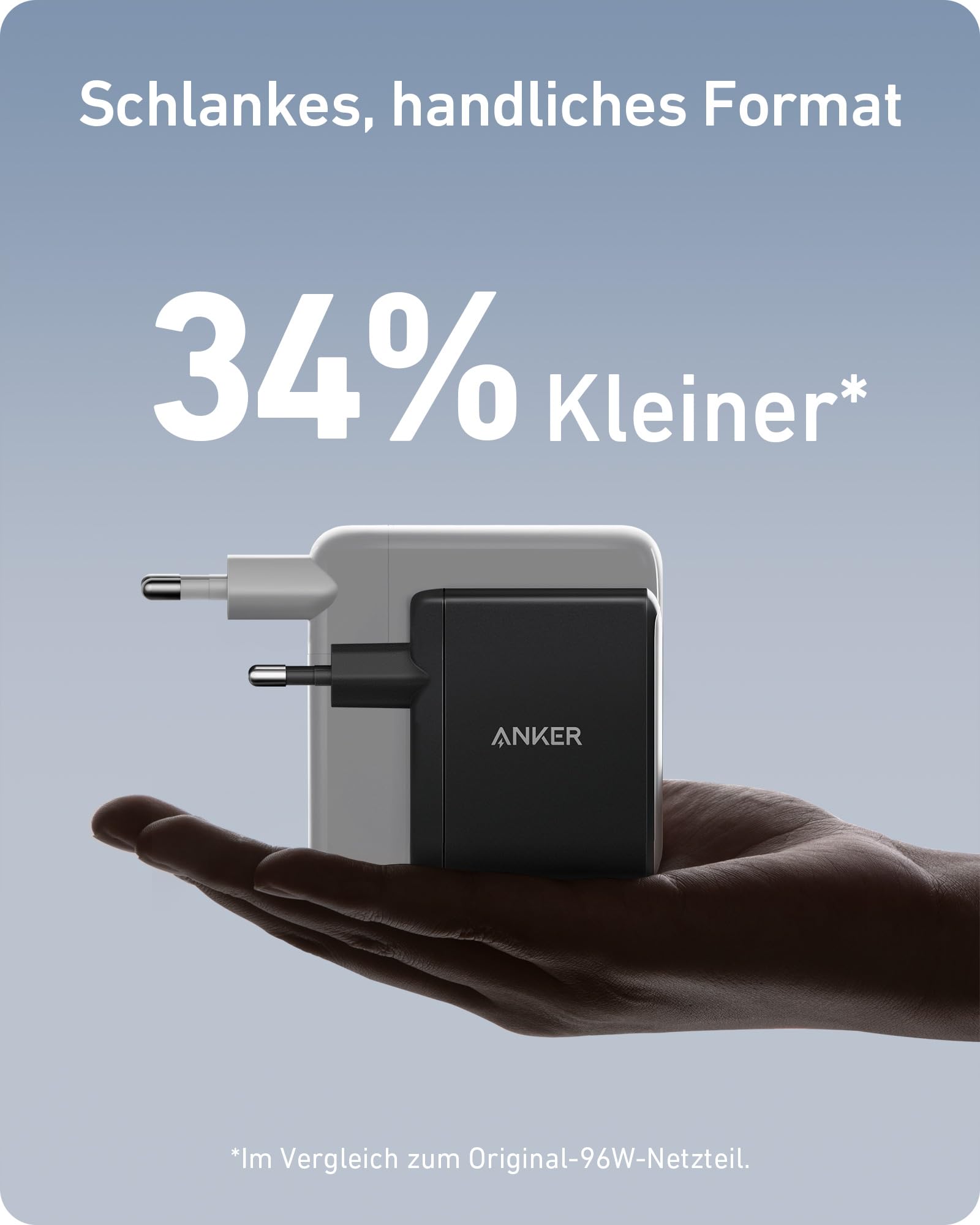 Anker 100W USB C Ladegerät, Anker 736 Charger (Nano II) Schnellladegerät, 3-Port USB C Netzteil für MacBook Pro/Air, Google Pixelbook, ThinkPad, Dell XPS, iPad Pro, Galaxy S26 Ultra, iPhone 17 Pro Max 3