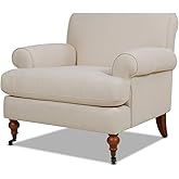 Jennifer Taylor Home 63360-1-970 Alana Lawson Fabric Living Room Chair, Sky Neutral