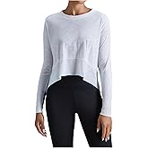 SHENHE Women's Long Sleeve Shirt Low Fit Flowy Workout Top Athletic Yoga T Shirt Top