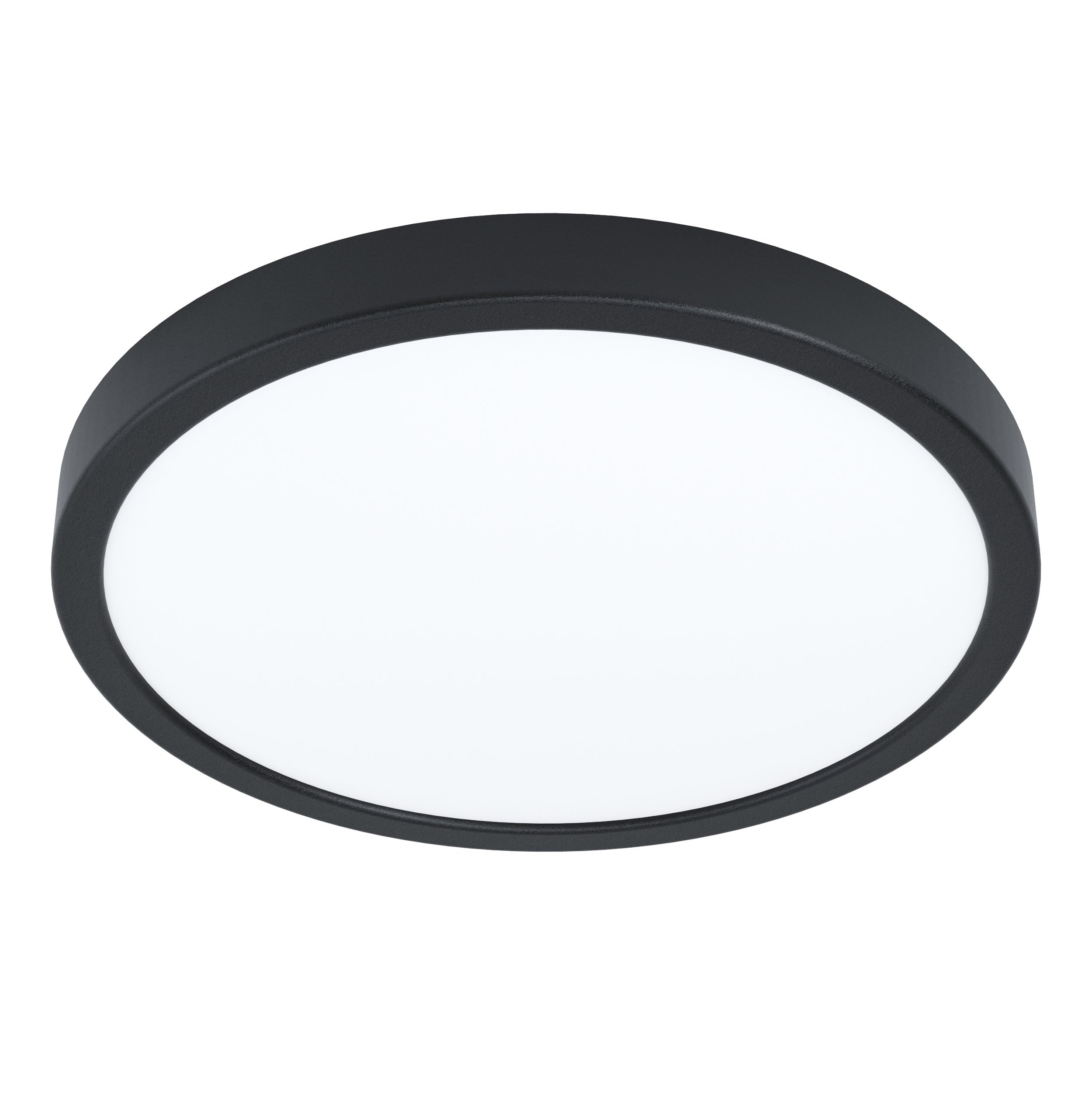 EGLO Fueva 5 LED Ceiling Light, Diameter 28.5 cm, 1-Bulb Surface-Mounted Light Made of Steel and a Plastic Light Surface, Ceiling Light in Black, White, LED Surface Light, Neutral White — image 1