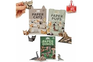 Kit origami en papier à faire soi-même avec 50 motifs de chats en papier - Activité artisanale amusante pour adultes - Pour t