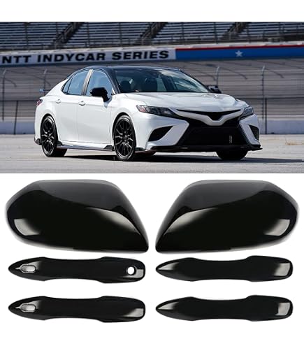 Gloss Black Door Handle Cover Protector Set For 2018-2023 Toyota Camry – 4-Piece With Smart Key Cutouts