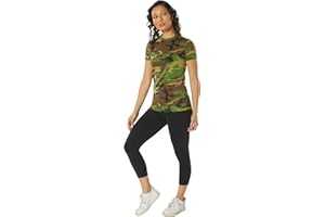 Rothco Women’s Camo T-Shirt Longer Length Shirt Causal Womens Tee Shirt Short Sleeve