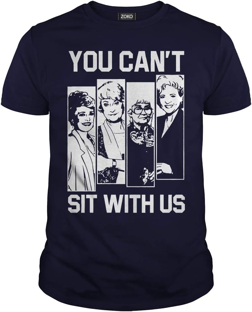allteeforyou Men's You Cant sit with us T-Shirt (XL, Navy Blue)