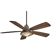 Minka Aire F681L-ORB Groton 56" Outdoor Ceiling Fan with LED Lights & Remote, Oil Rubbed Bronze