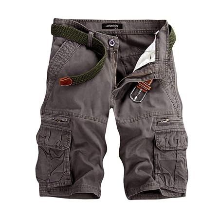 GreatestPAK Pants Pure Color Shorts Herren Outdoor Taschen Strand Arbeit Hosen Cargo Pant