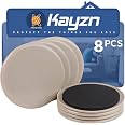 Kayzn 8 Pc Heavy Duty Furniture Sliders For Carpet - 5 Inch Round Moving Pads - View #4