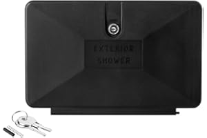 Dura Faucet DF-SA170D-BK RV Weatherproof Replacement Door for Branded Exterior Shower Box Kit - Lockable (Black) - Only Works with Dura Faucet Branded Shower Box Kits