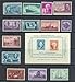 Complete Set of US Commemorative Stamps Issued in 1946 & 1947 Mint, Never-hinged Merchant Marines, Iowa Centennial, Tennessee, Thomas Edison, Utah, USS Frigate Constitution, Everglades, Doctors, More