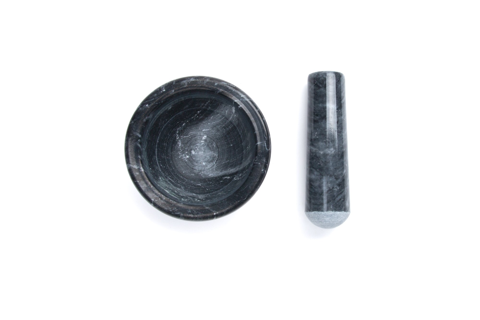 Fox Run Marble Mortar and Pestle Set, Black, 4.5