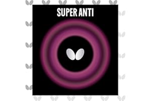 Butterfly Super Anti Table Tennis Rubber Table Tennis Rubber - 1.9 mm - Red or Black - 1 Inverted Table Tennis Rubber Sheet -