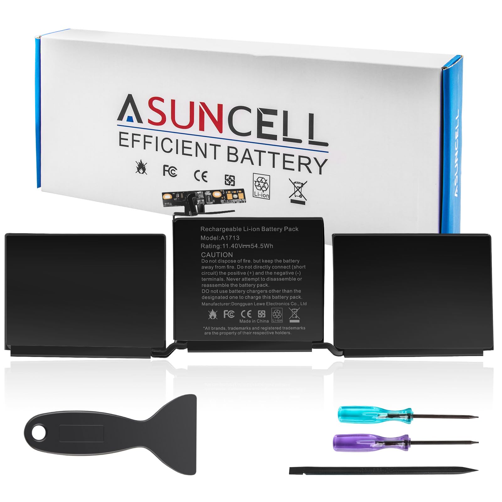 Photo 1 of Battery Replacement for MacBook Pro A1708(2016,2017) A2159(2019) A2289(2020) A2338(2020,2022) 13-inch A2171/A1713 Battery EMC 2978 3301 3456 3578 3164 020-00946 MacBookPro13,1 14,1[58.19Wh/11.41V ]