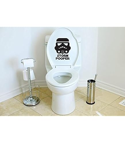 Star Wars Toilet Decal - May The F0RCE Be With You Bathroom Vinyl Sticker For Toilet Seat Cover, 8x6"