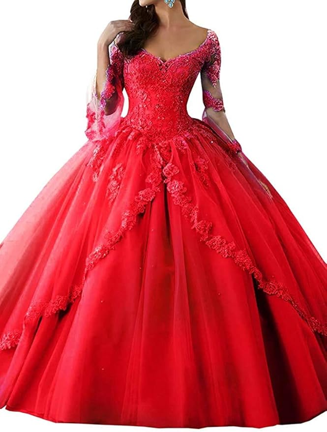 Elliebridal Lace Quinceanera Dresses Long Sweet 16 Ball