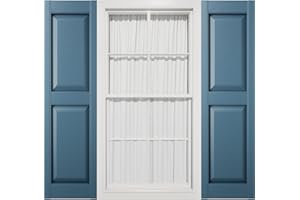 Mid America Mid-America 00021451036 Standard Size Williamsburg Double Panel Vinyl Shutters, w/Installation Shutter-Lok's & Matching Screws (Per Pair), 036, 14 3/4"W x 51"H, Classic Blue