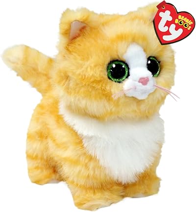 TY Beanie Babies Melanie Tabby Cat 14cm Plush Toy Soft Cute Collectible