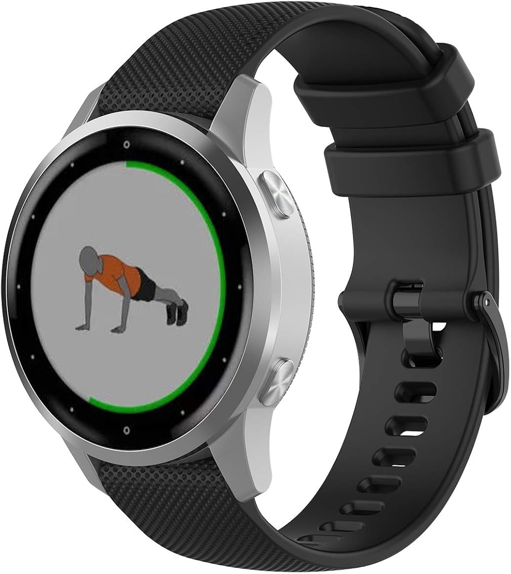 Wownadu 18mm Silicone Watch Strap for Garmin Vivoactive 4S Vivomove 3S Venu