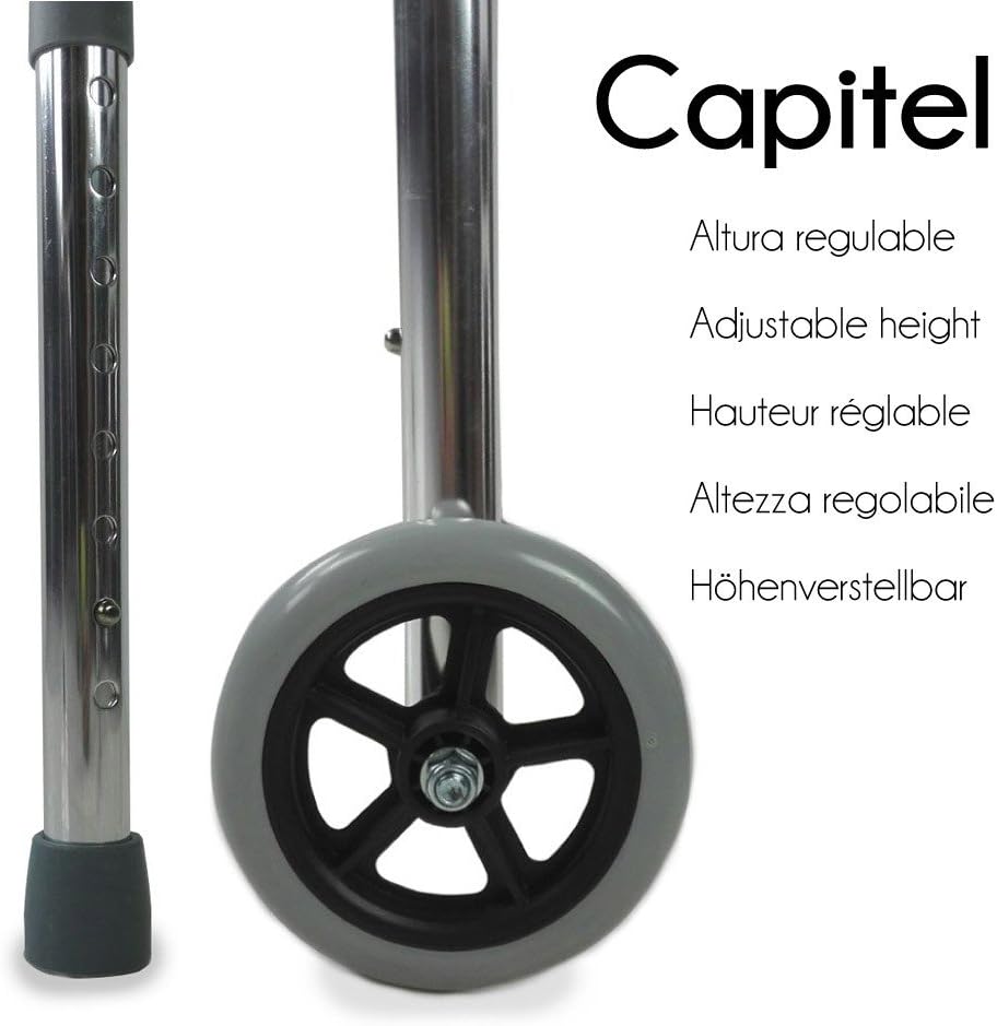 Mobiclinic®, Walking Frame for the Elderly Model Capitel, European Brand, Foldable, Height Adjustable, Anti-Slip - Image 5