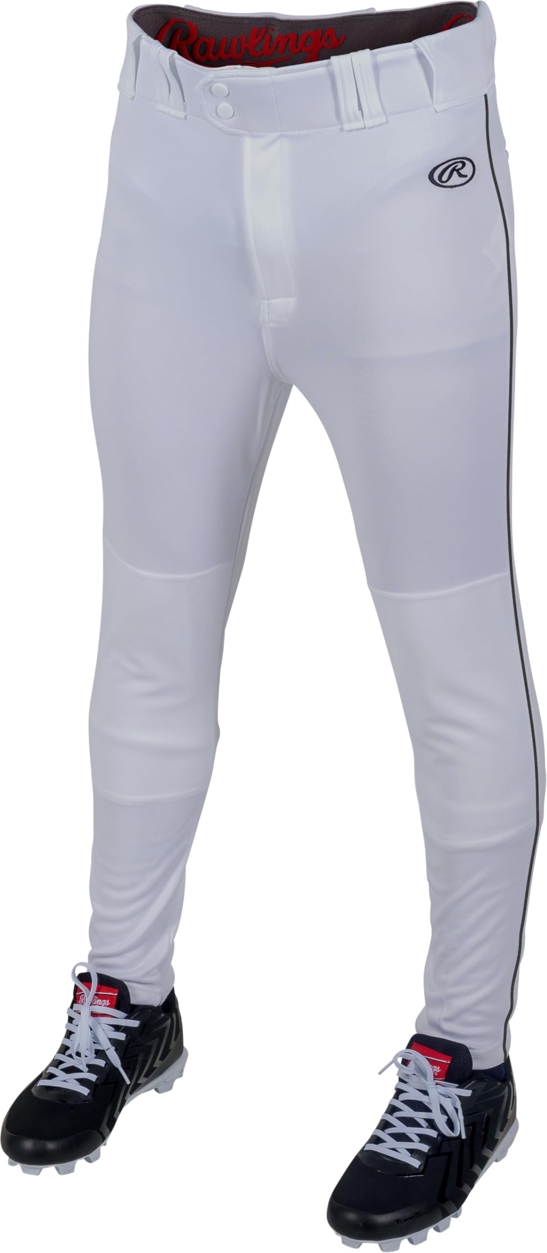 Rawlings | PRO 150 Series Pinstripe Baseball Pant | Jogger Fit | Adult Sizes | White/Navy | LRG