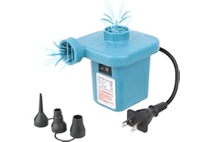 Bestrip Electric Air Pump, Air Pump for Inflatables Air Mattress Couch Pool Floats，Inflatables Boat Raft Toys, AC/DC Pump