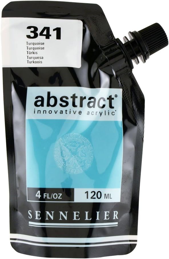 Sennelier Abstract innovative acrylic 120ml 4oz - Satin Turquoise, 120 ml (Pack of 1)