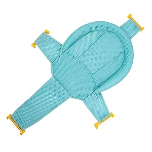 Baby Bath Support Seat Newborn Shower Mesh for Bathtub Adjustable Comfortable Non Slip Bath Seat for Infant Green 1PC
