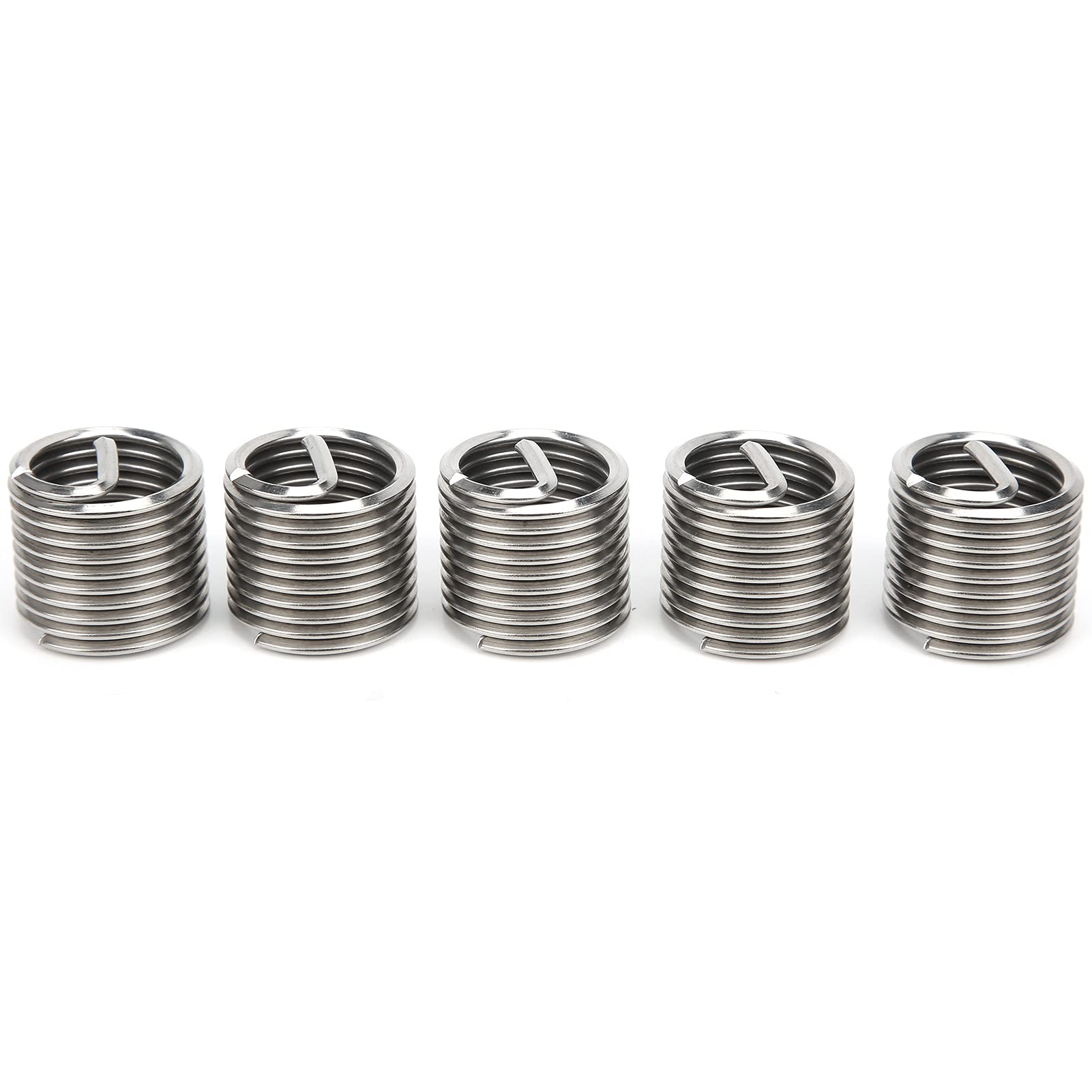 5Pcs M20 Wire Thread Insert, Fastening Parts Fasteners Coiled Sleeve Bushing Nut Threaded Helicoil Screw Expansion Tool Kit M20x2.5x1.5D