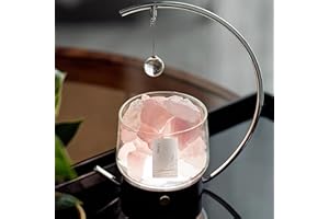 J JINPEI Himalayan Salt Lamp Salt Rock Lamp Night Light with DC Power Cable Crystal Comfort Lighting for SPA Bedrooms Office Outdoor Camping Glacier Pink