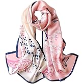 MEISEE 100% Mulberry Silk Long Scarf for Women Large Oblong Sunscreen Shawls Wraps Neck Headscarf Hair Wraps Gift Packed