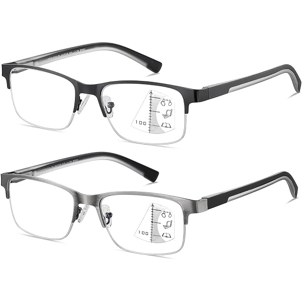 Progressive Round Reading Sunglasses – 3 Powers In 1, UV400, Spring Hinge (Model PRE7815APFS187)
