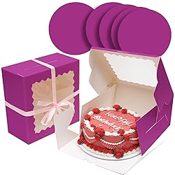 Bakepacker 36pcs 10x10x5 Inches Deep Purple Cake