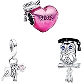 Simphman 2026 Graduation 925 Sterling Silver Charms Dangles for Bracelets and Necklace Jewelry Gift for Women Girls Family and Friends