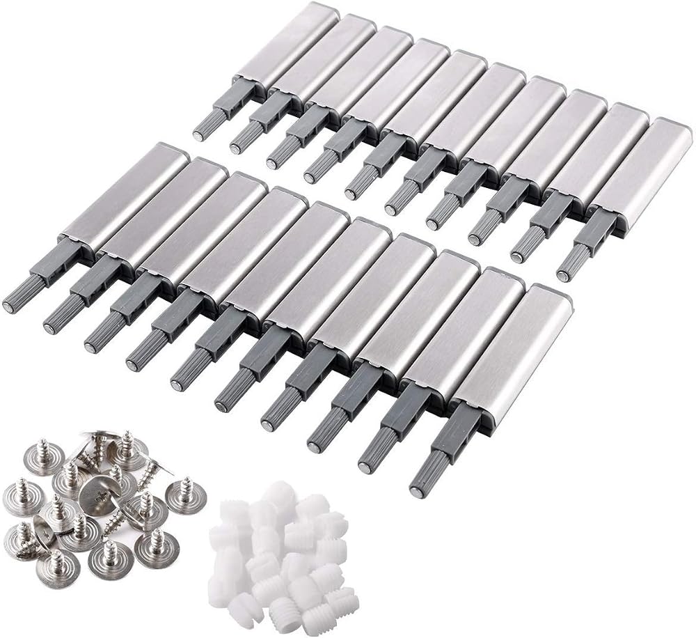 EVERGD 10Pcs Push to Open System Soft Close Damper Cabinet Drawer Hinges