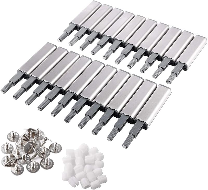 EVERGD 10Pcs Push to Open System Soft Close Damper Cabinet Drawer Hinges