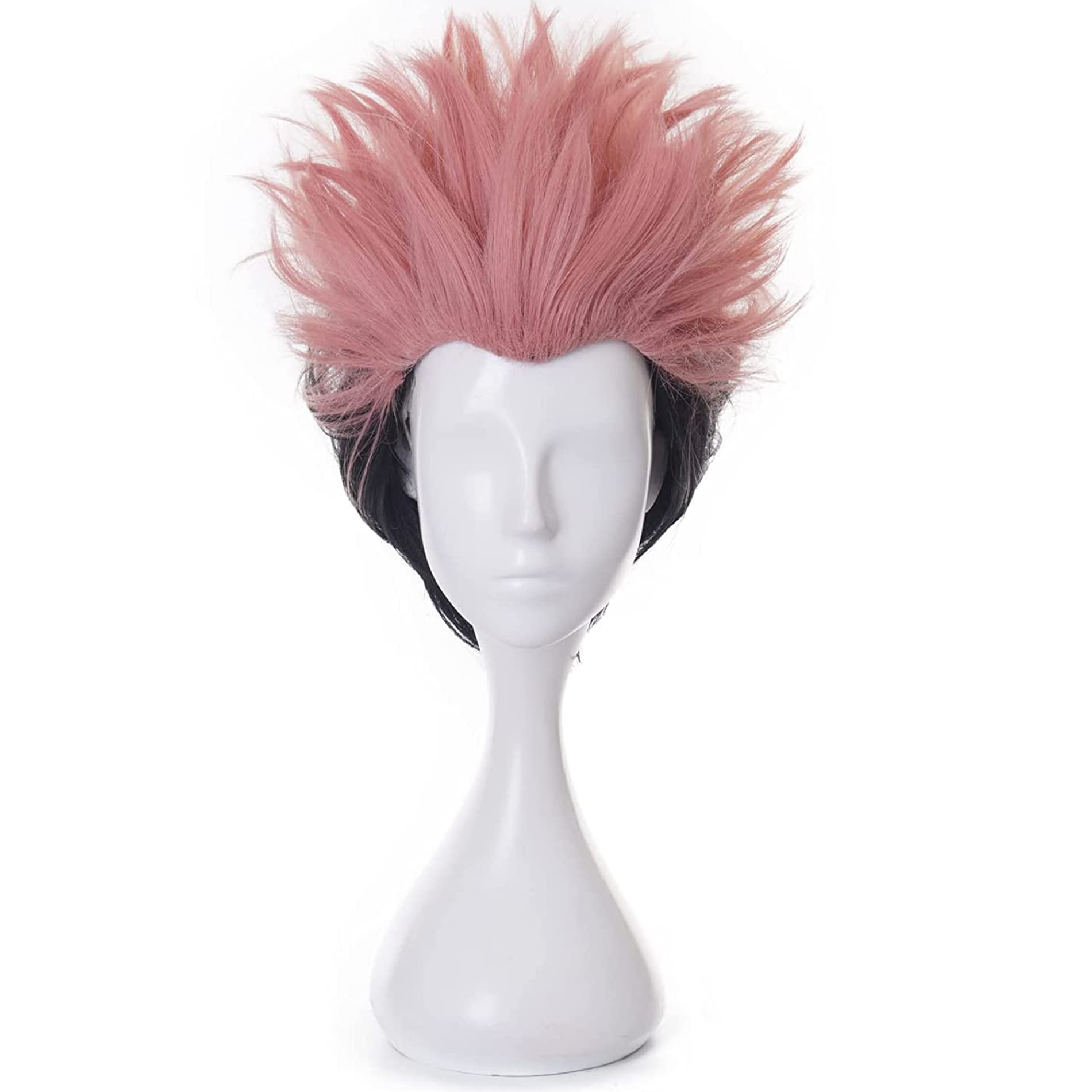 Orange Pink Mixed Black Short Cosplay Costume Hairs for Men Halloween Cos Anime Role Play Party Replacement Wig โ image 1