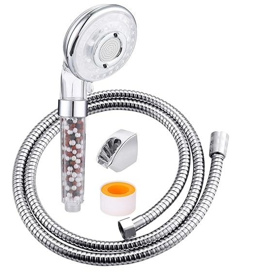 Baban Handbrause Duschkopf Set 4 Spray Wasserfilter Dusch Set Hochdruck dusche mit Extra 1 Pack Wasserfilter Ball, Duschkopf 