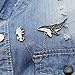 WEILYDF Cartoon Enamel Brooch Pin Cute Astronaut Whale Collar Lapel Pin Badge with Chains for Patches Clothes/Bags/Backpacks/Jackets