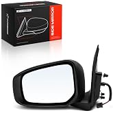 A-Premium Driver Side Power Door Mirror Compatible with Mitsubishi | for Mirage 2015-2022, Mirage G4 2017-2022 - Non-Heated Manual Folding Black Outside Rear View Mirror w/Turn Signal