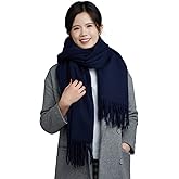 LaniLani 100% Merino Wool Scarf Shawl for Women, Warm and Oversized, Pashmina Cashmere feel, 78” x 28”, Winter Gift for Women