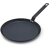 GreenPan x Bobby Flay 11" Carbon Steel Crepe Pan, Pre-Seasoned, Nontoxic, PFAS-Free, Induction Compatible, Pancake & Omelet Flat Griddle, High-Heat & Oven Safe Cookware, Cast Iron Alternative