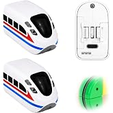 Electric Train Set Replacement Cars USB Rechargeable Add-On Train Cars for Use with Tracks Only(2Pcs)