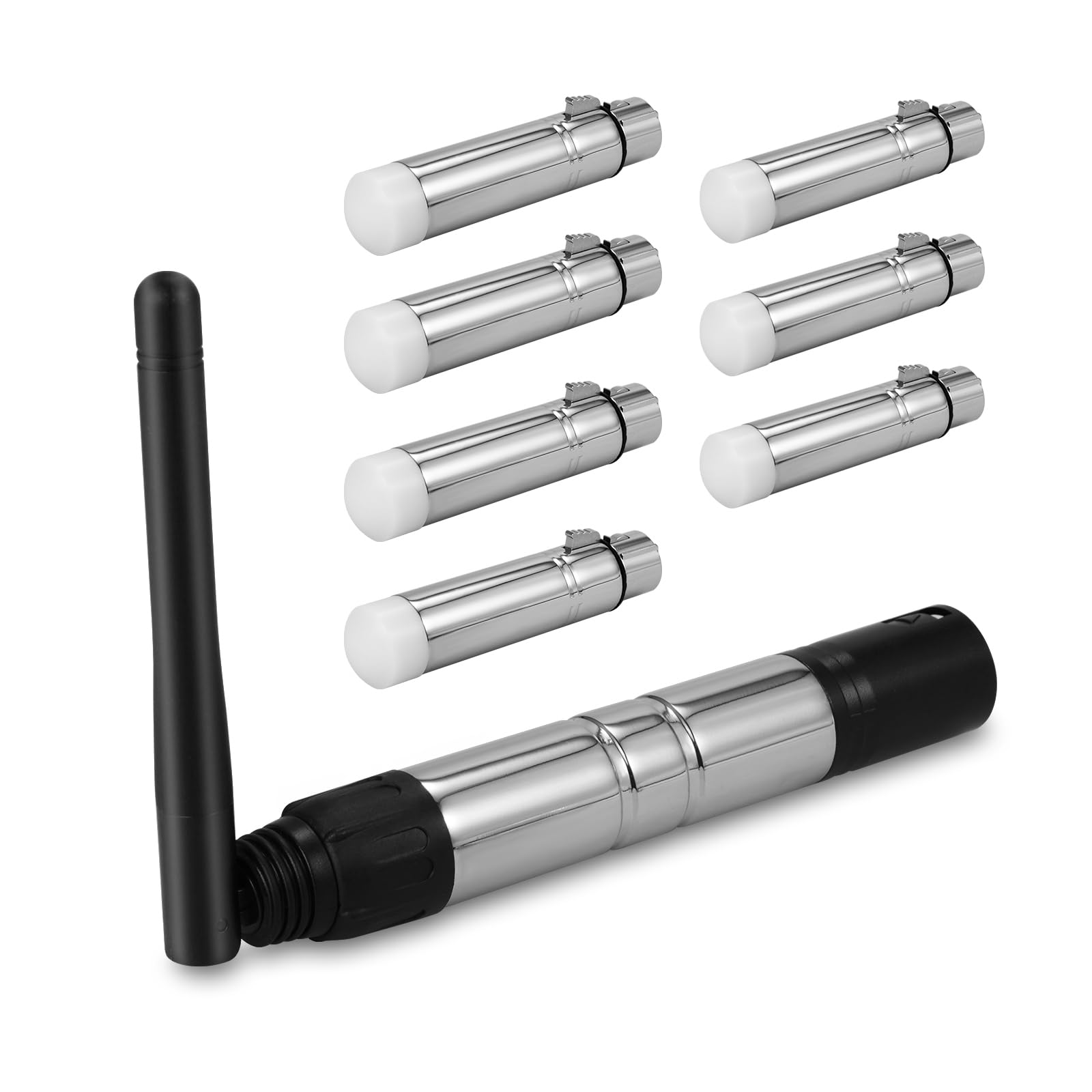 Lixada 8PCS DMX512 Transmitter Receiver DMX Dfi DJ 2.4G Wireless Controller Kit Portable ISM Wireless for Party DJ Show Club Disco KTV Stage Light Lighting Fixture Control