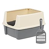 Amazon Basics Large Cat Litter Box with High