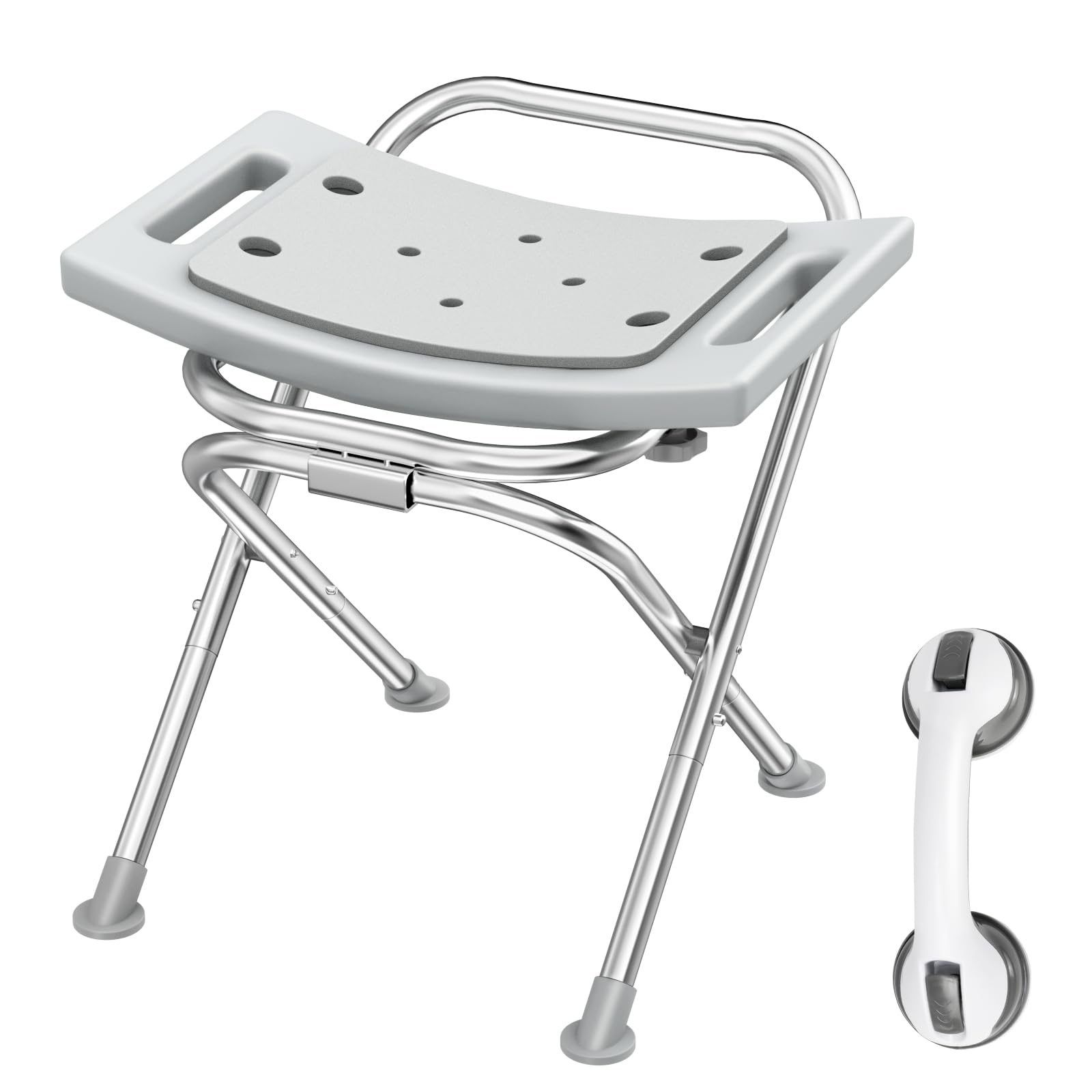 UGarden Folding Shower Chair Seat 17 5 Stainless Steel Small Shower UGarden Folding Shower Chair Seat 17 5 Stainless Steel Small Shower