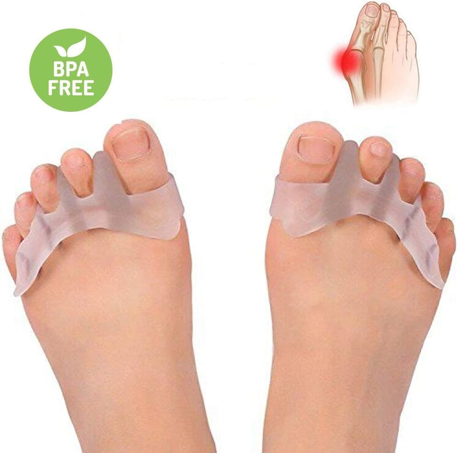 Gel Toe Separator Toe Spacers Toe Stretchers for Men and Women Easy