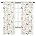 Sweet Jojo Designs Blue, Grey and White Woodland Deer Fox Bear Animal Toile Girl or Boy Bedroom Decor Window Treatment Panels - Set of 2