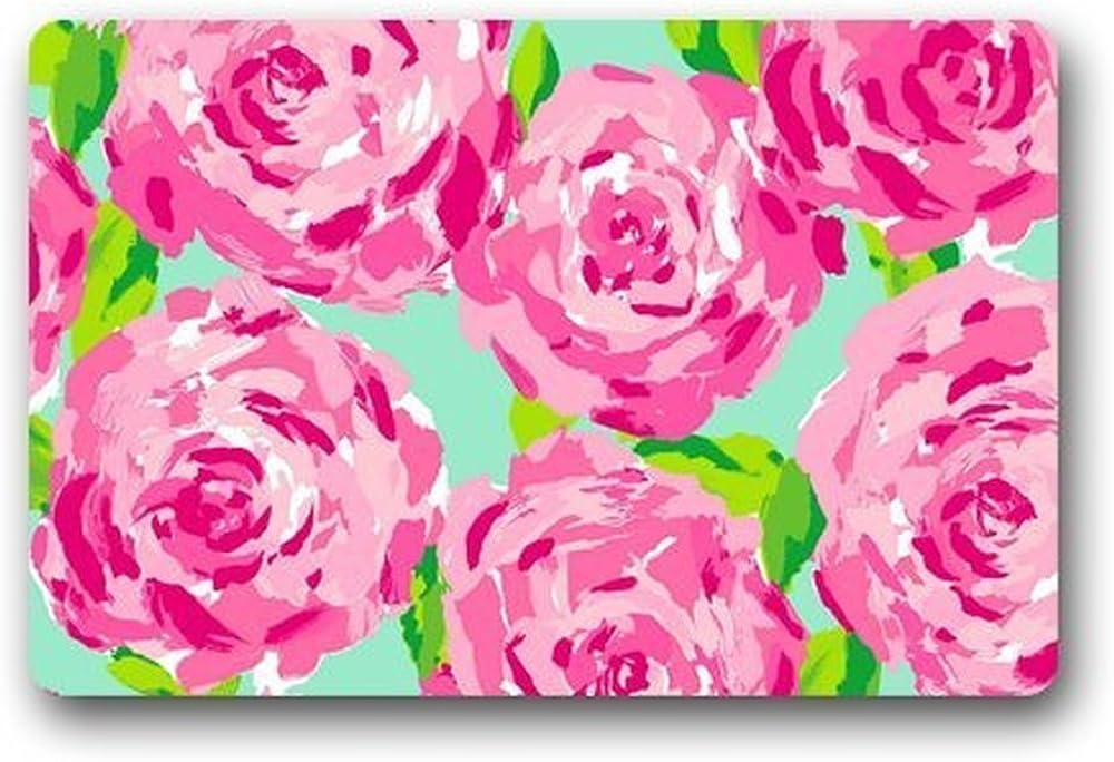 Roman's Doormat Good Looking Lilly Pulitzer Pink Prints