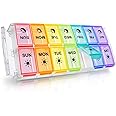 Weekly Pill Organizer 2 Times a Day Large 7 Day 2020 Newest Version Fullicon AM PM Pill Box Large Daily Pill Cases Easy Fill 
